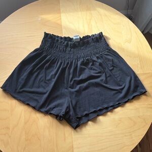 Black Women's Smocked Waist Shorts